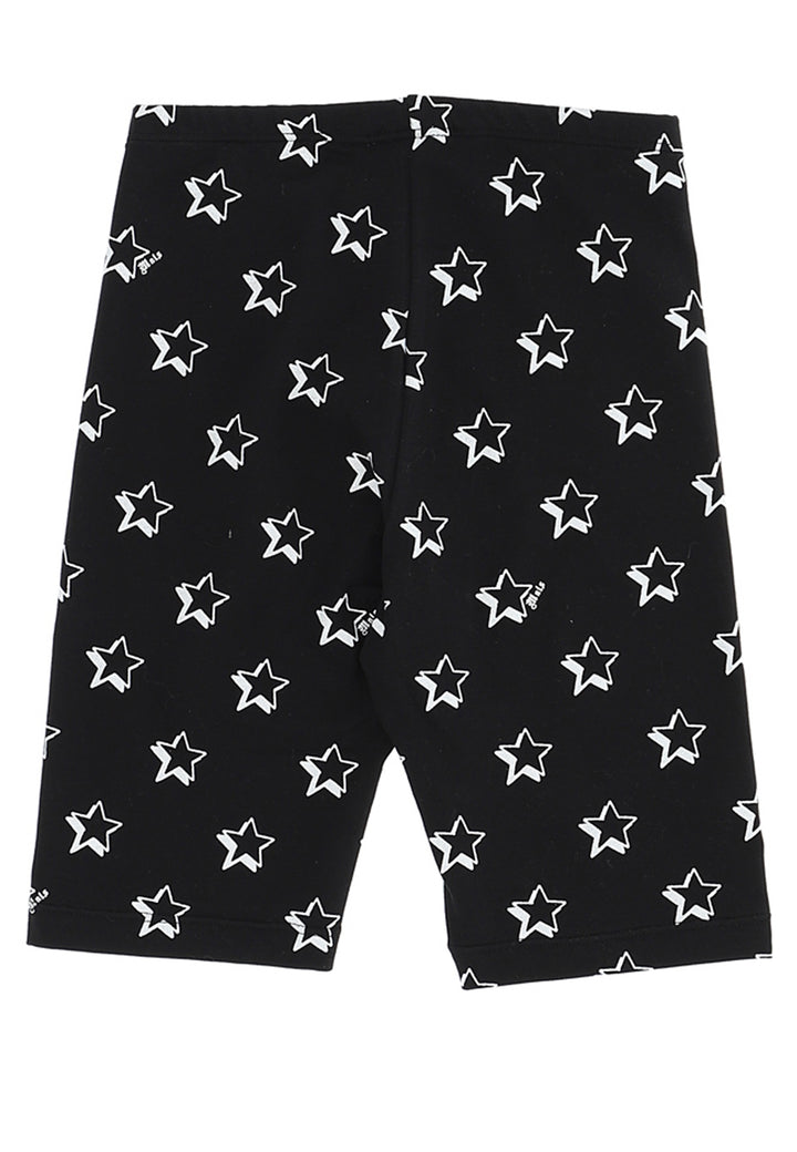 ViaMonte Shop | Monnalisa teen shorts nero in jersey di cotone stampato