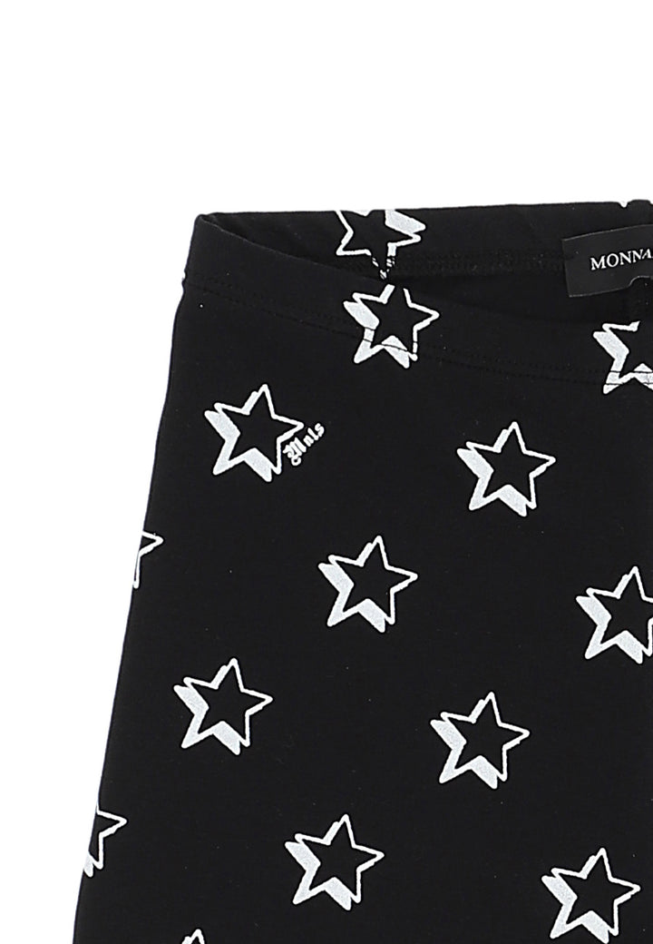 ViaMonte Shop | Monnalisa teen shorts nero in jersey di cotone stampato