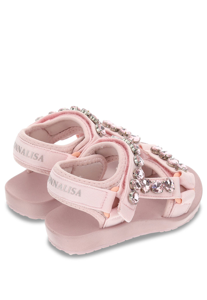 ViaMonte Shop | Monnalisa bambina sandalo rosa con applicazioni