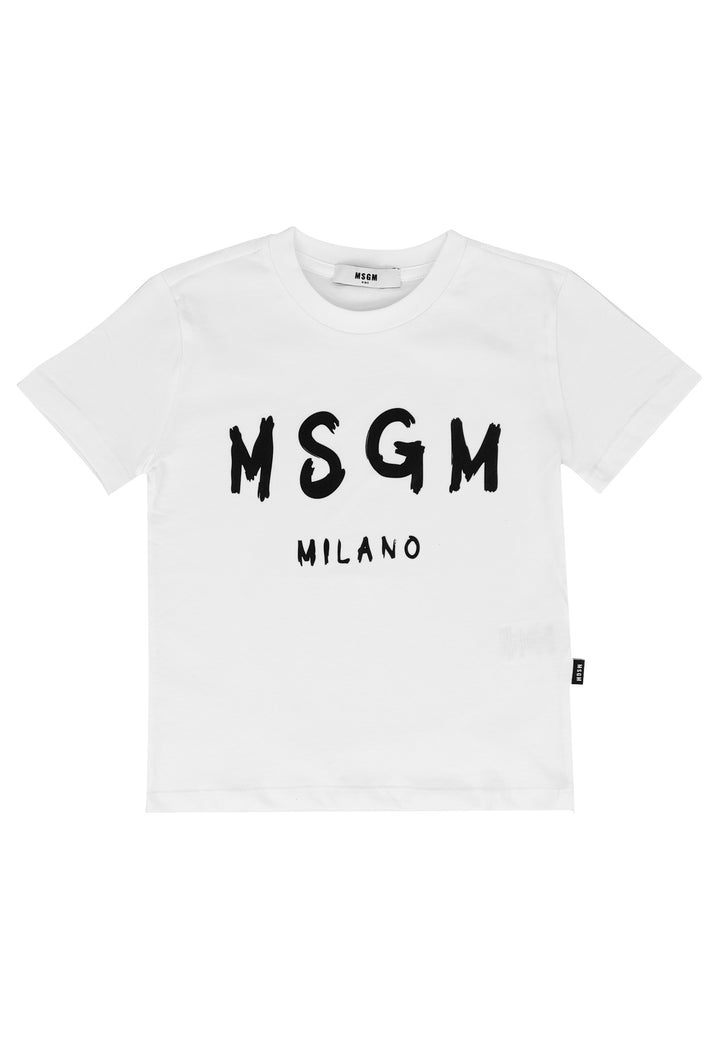 ViaMonte Shop | MSGM bambino t-shirt bianca in jersey di cotone