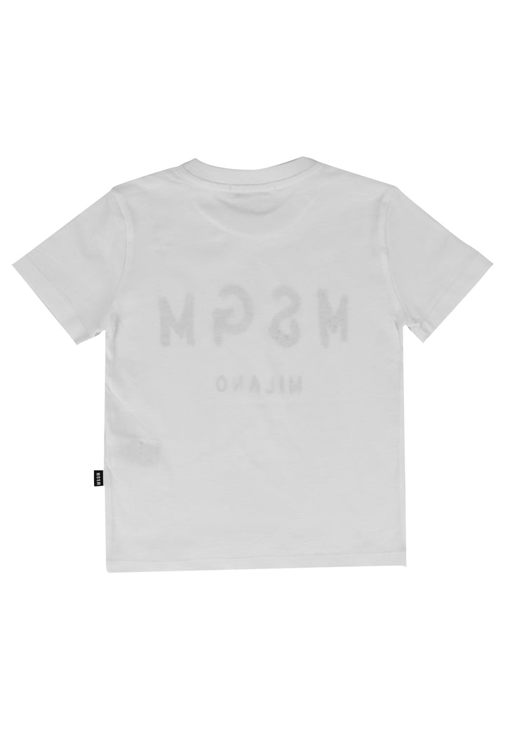 ViaMonte Shop | MSGM bambino t-shirt bianca in jersey di cotone