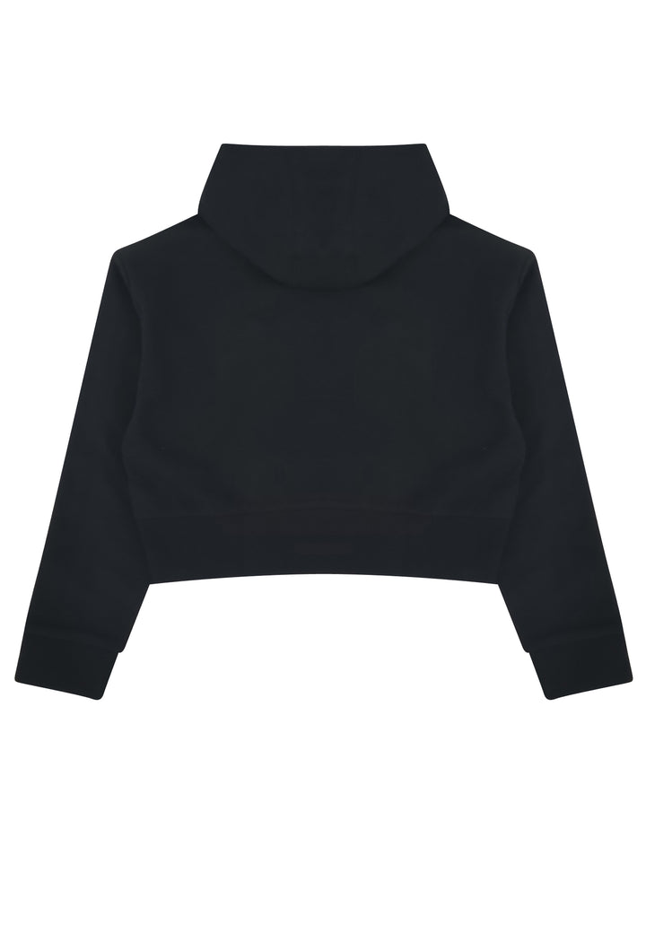 ViaMonte Shop | Adidas Felpa con cappuccio nera ragazza in cotone