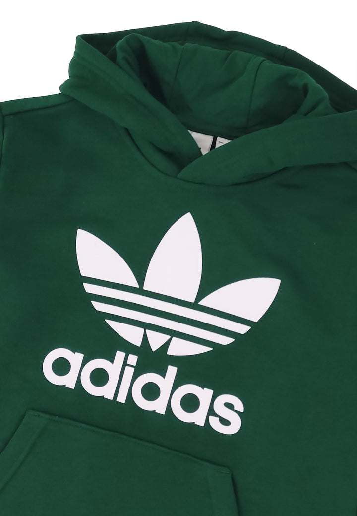 Adidas felpa verde ragazzo in cotone