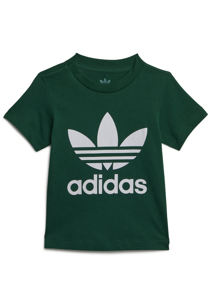 ViaMonte Shop | Adidas t-shirt trefoil verde neonato in cotone