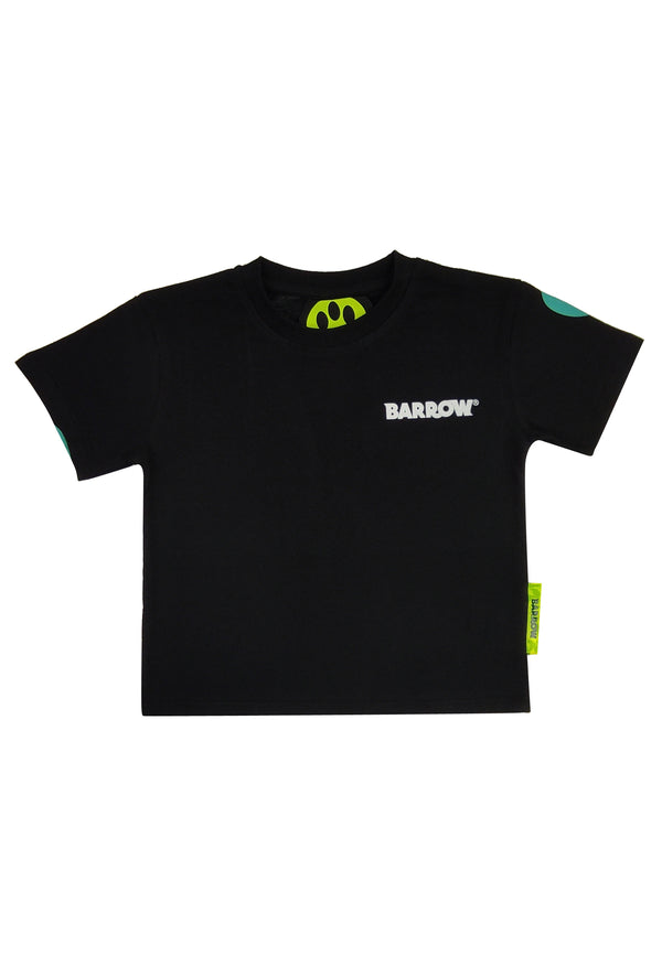 ViaMonte Shop | Barrow bambino t-shirt nera in jersey di cotone con logo
