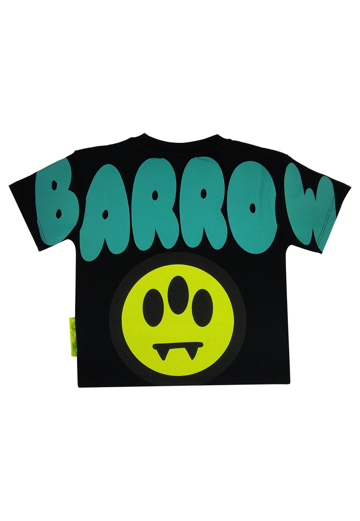 ViaMonte Shop | Barrow bambino t-shirt nera in jersey di cotone con logo