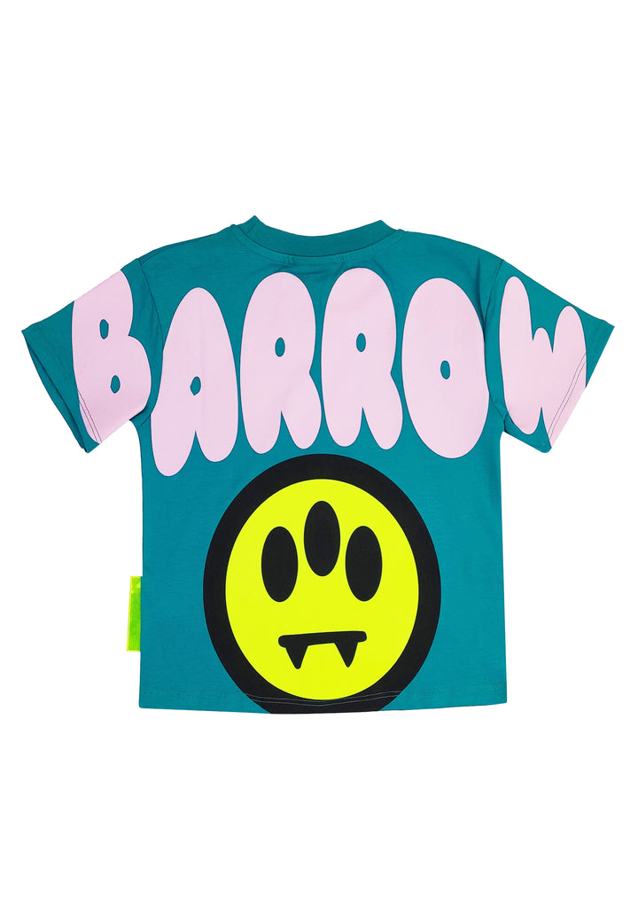 ViaMonte Shop | Barrow bambino t-shirt verde smeraldo in jersey di cotone con logo