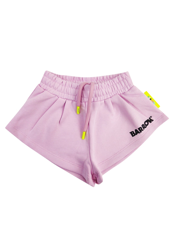 ViaMonte Shop | Barrow kids shorts bambina rosa in felpa di cotone