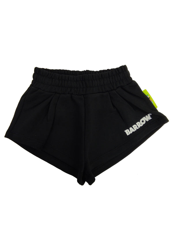 ViaMonte Shop | Barrow kids shorts bambina nero in felpa di cotone