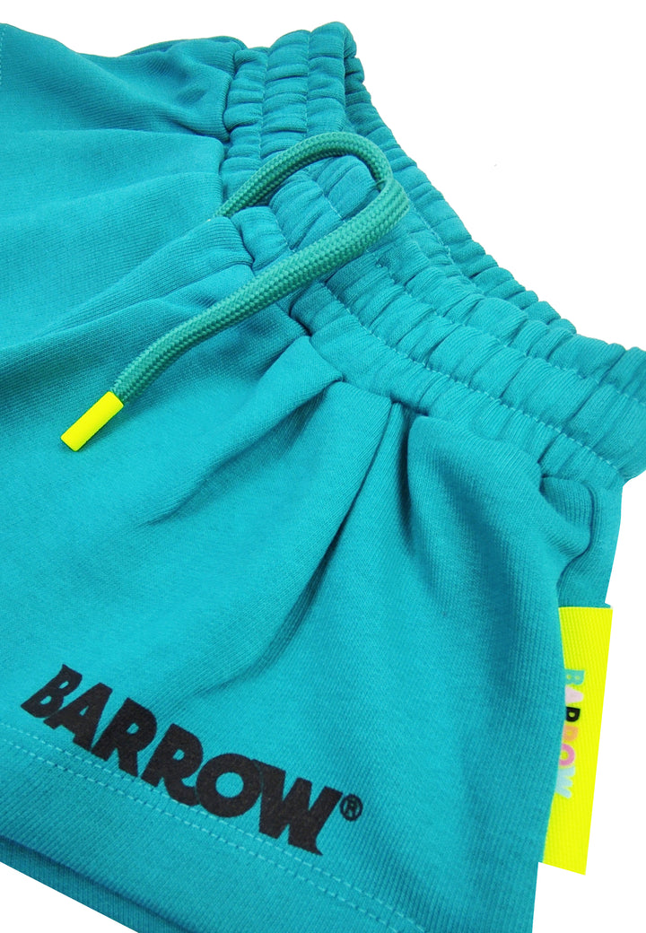 ViaMonte Shop | Barrow kids shorts bambina verde smeraldo in felpa di cotone