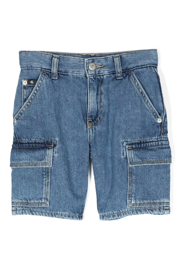 ViaMonte Shop | Calvin Klein Jeans bermuda bambino blu in denim