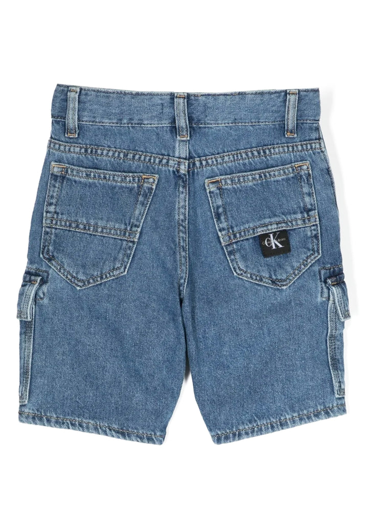ViaMonte Shop | Calvin Klein Jeans bermuda ragazzo blu in denim
