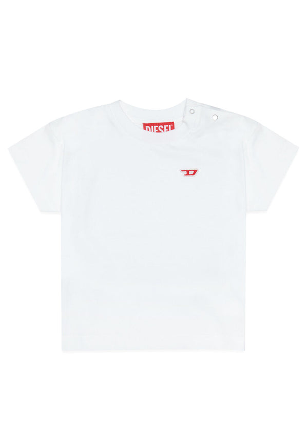 ViaMonte Shop | Diesel Kid T-Shirt neonato bianca in cotone