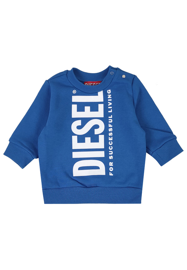 ViaMonte Shop | Diesel kid felpa neonato blu in cotone