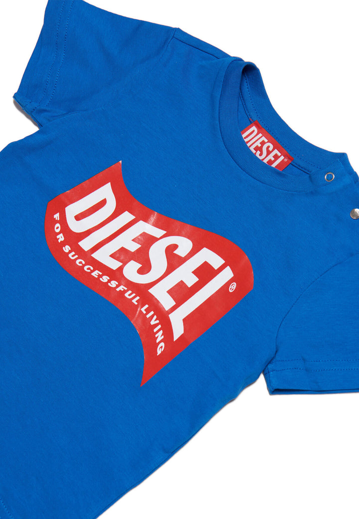 ViaMonte Shop | Diesel Kid T-Shirt neonato blu in cotone