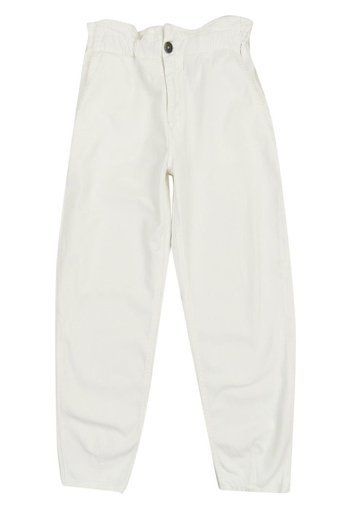 ViaMonte Shop | Dondup kids jeans ragazza Bacoon bianco in denim di cotone