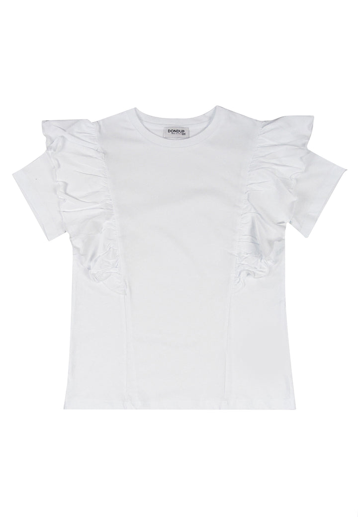 ViaMonte Shop | Dondup kids t-shirt ragazza bianca in jersey di cotone