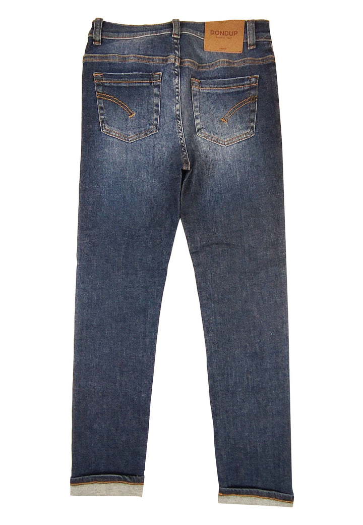 ViaMonte Shop | Dondup kids jeans ragazzo Brighton carrot fit blu in cotone