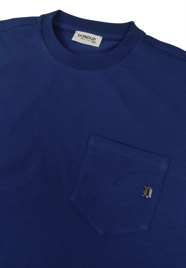 ViaMonte Shop | Dondup Kids t-shirt ragazzo blu navy in jersey di cotone