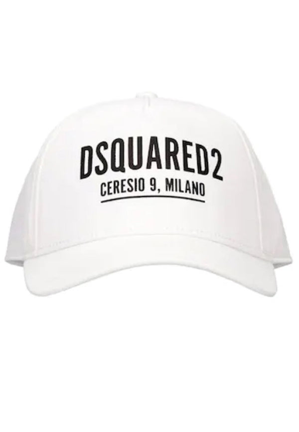 ViaMonte Shop | Dsquared2 cappello baseball ragazzo bianco in cotone