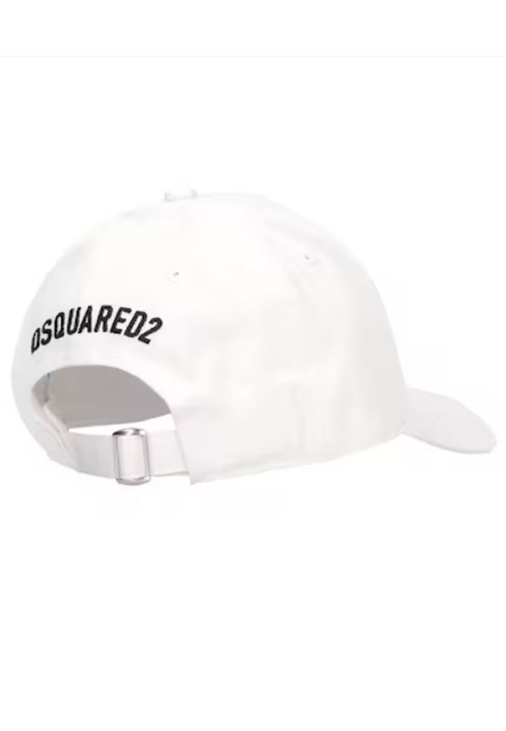 ViaMonte Shop | Dsquared2 cappello baseball ragazzo bianco in cotone