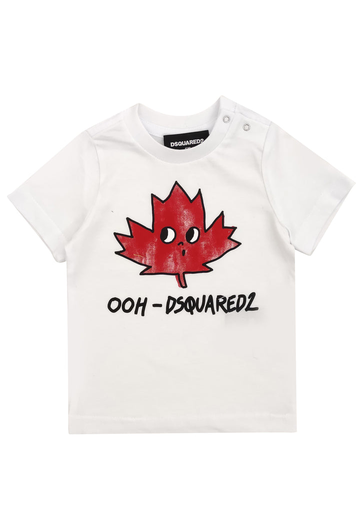 ViaMonte Shop | Dsquared2 T-Shirt neonato binaca in cotone