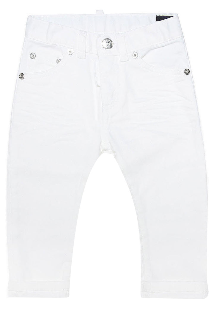 ViaMonte Shop | Dsquared2 jeans neonato bianco in denim di cotone