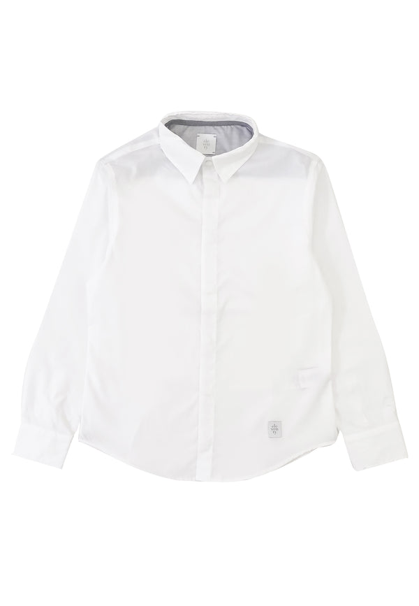 Eleventy camicia bambino bianca in cotone