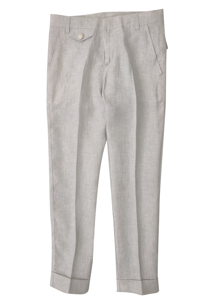 ViaMonte Shop | Eleventy pantalone ragazzo beige in puro lino