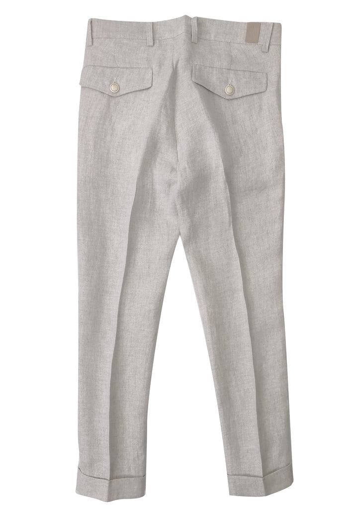 ViaMonte Shop | Eleventy pantalone ragazzo beige in puro lino