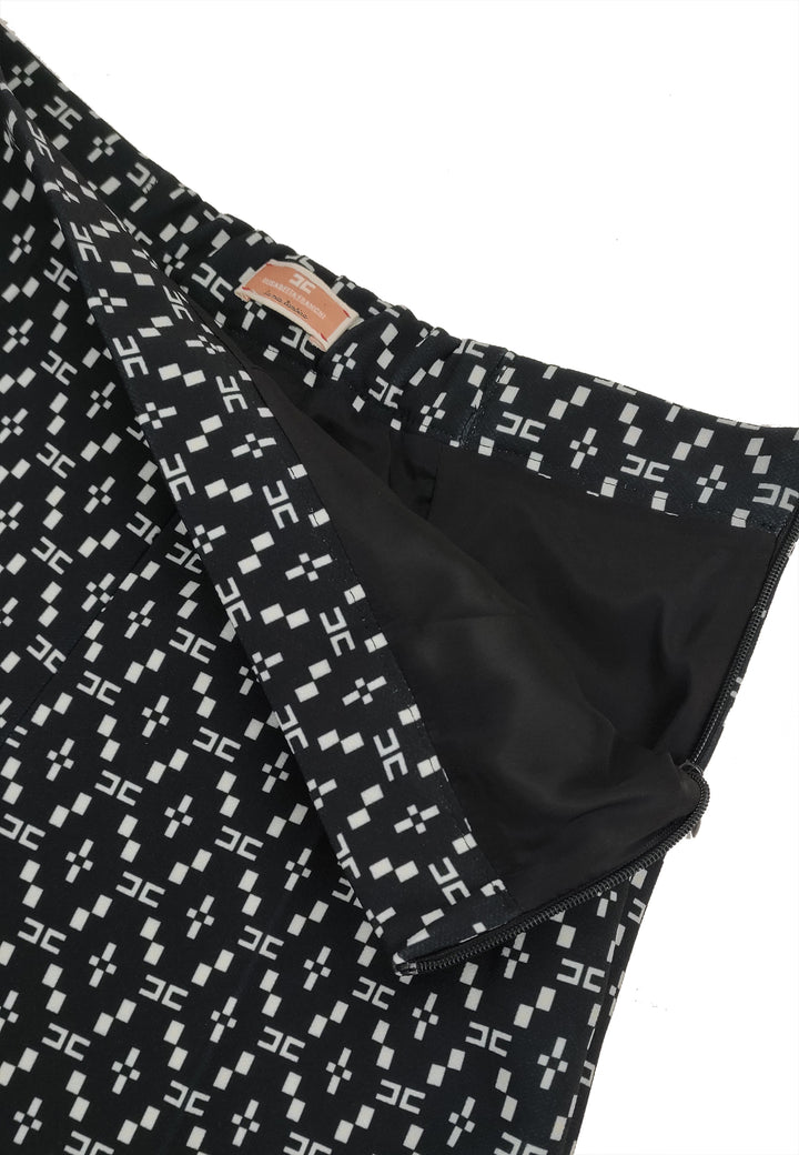 ViaMonte Shop | Elisabetta Franchi La Mia Bambina pantalone bambina nero in crepe con stampa