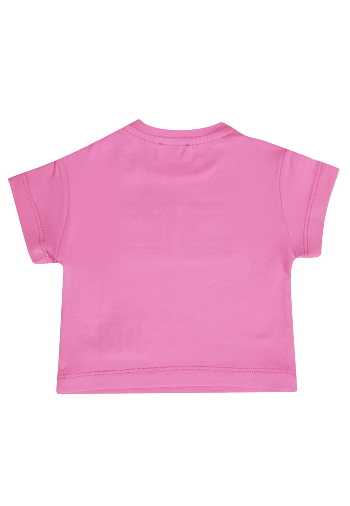 ViaMonte Shop | Elisabetta Franchi T-Shirt neonata rosa in cotone
