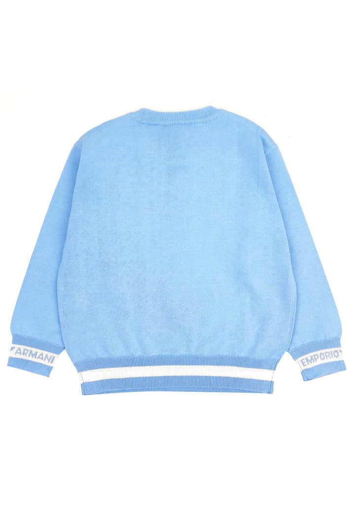 ViaMonte Shop | Emporio Armani Maglia Bambino Azzurro in cotone