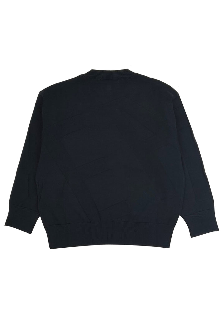 ViaMonte Shop | Emporio Armani maglia girocollo bambino blu in cotone