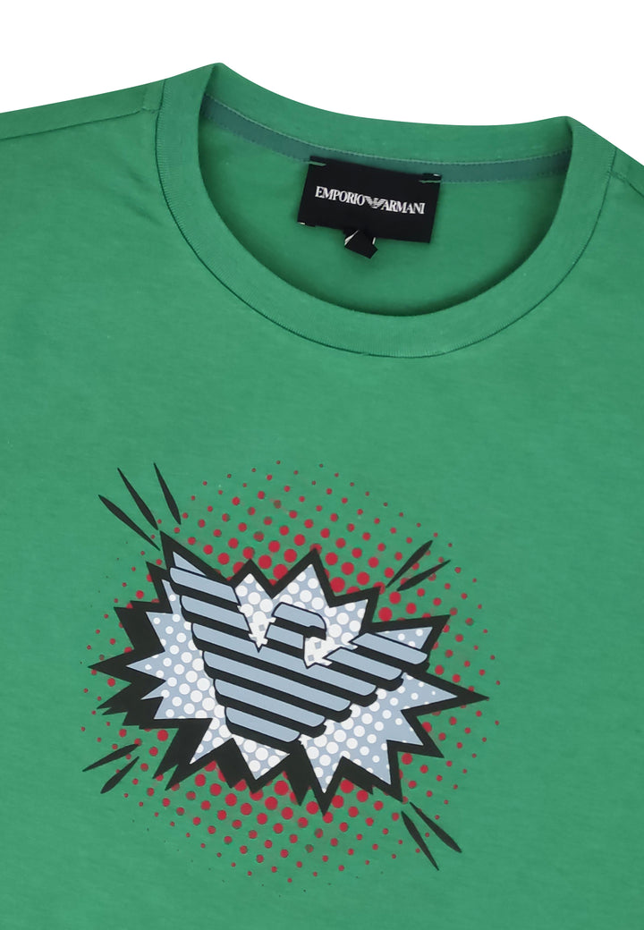 ViaMonte Shop | Emporio Armani t-shirt verde bambino in cotone