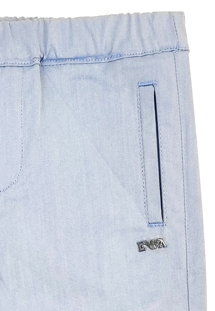 ViaMonte Shop | Emporio Armani pantalone neonato azzurro in cotone