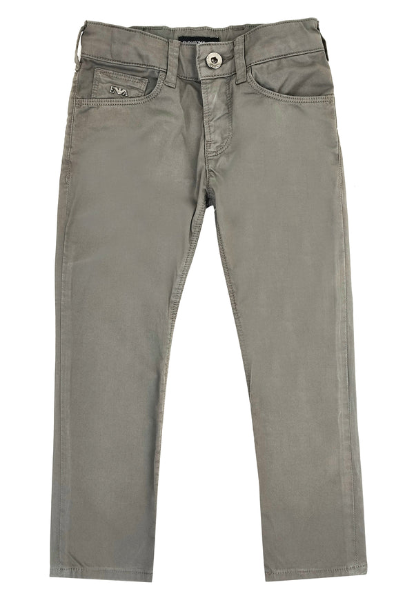 ViaMonte Shop | Emporio Armani pantalone ragazzo grigio in cotone