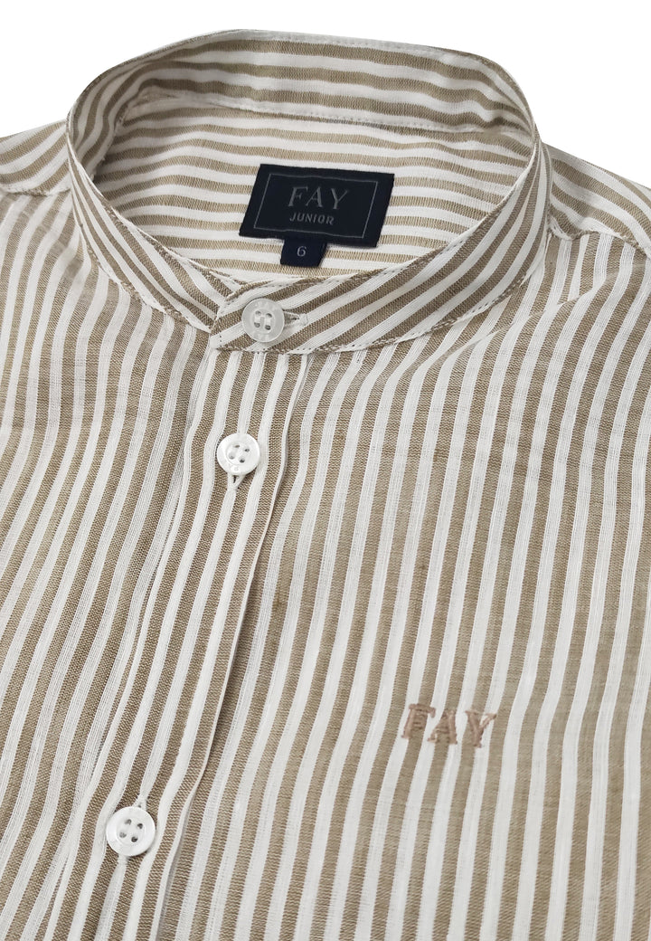 ViaMonte Shop | Fay camicia ragazzo a righe in misto lino
