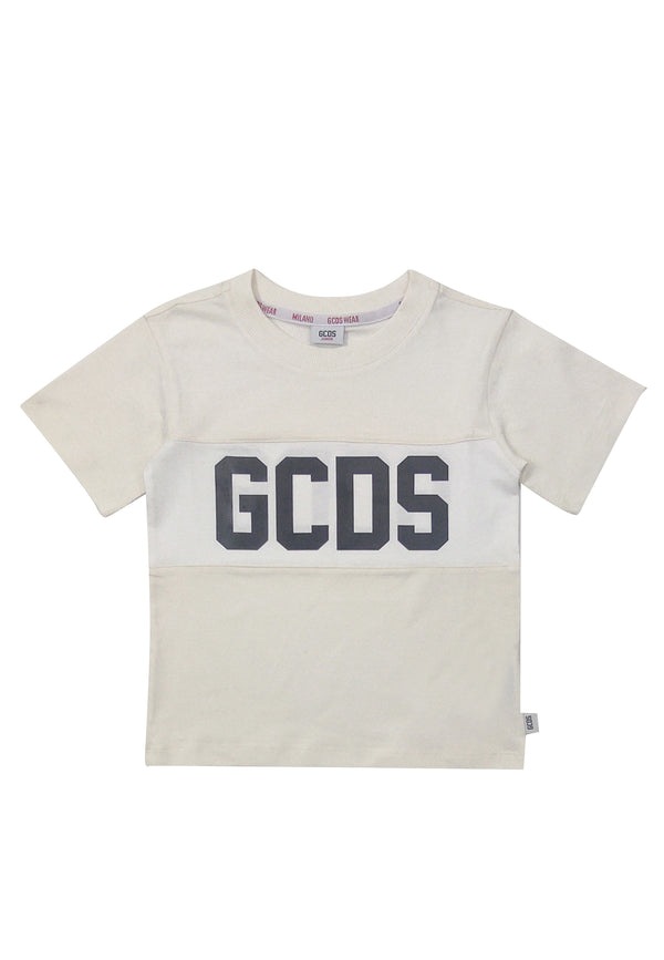 ViaMonte Shop | GCDS T-Shirt bambino panna in cotone