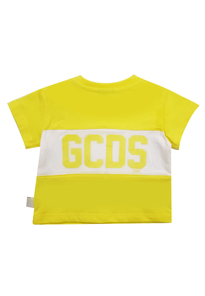 ViaMonte Shop | GCDS T-Shirt neonato gialla in cotone