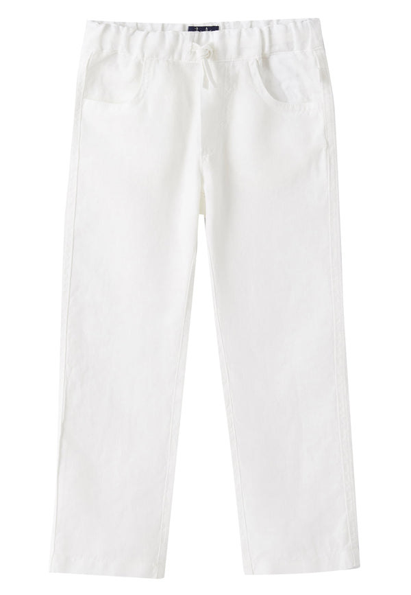 ViaMonte Shop | Il Gufo bambino pantalone bianco in puro lino