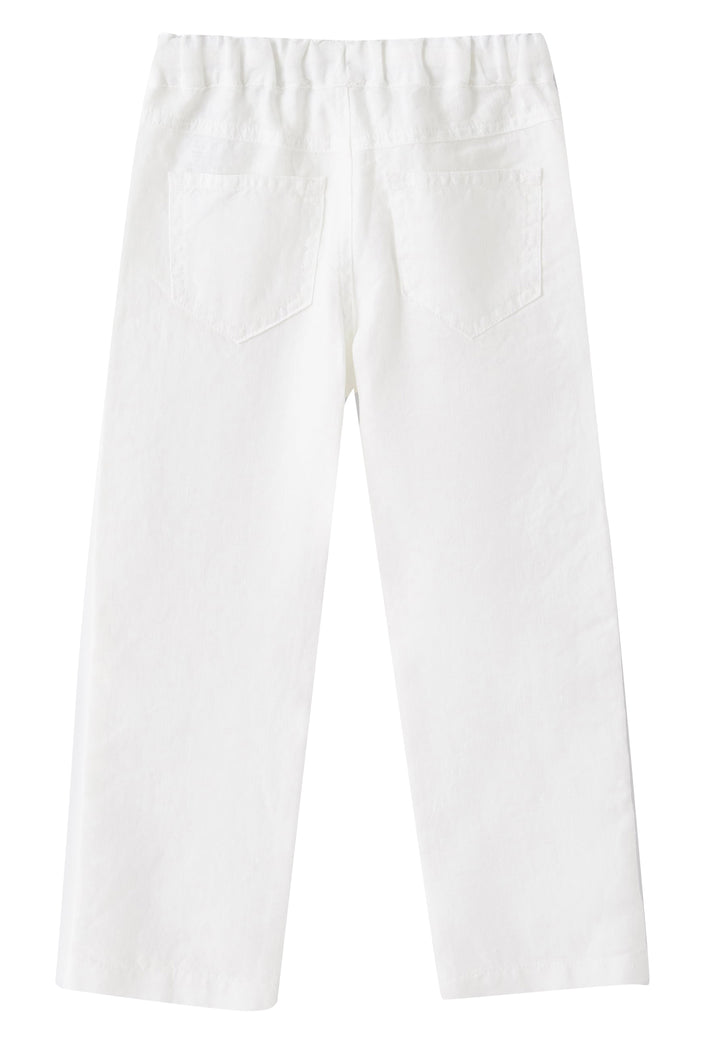 ViaMonte Shop | Il Gufo bambino pantalone bianco in puro lino