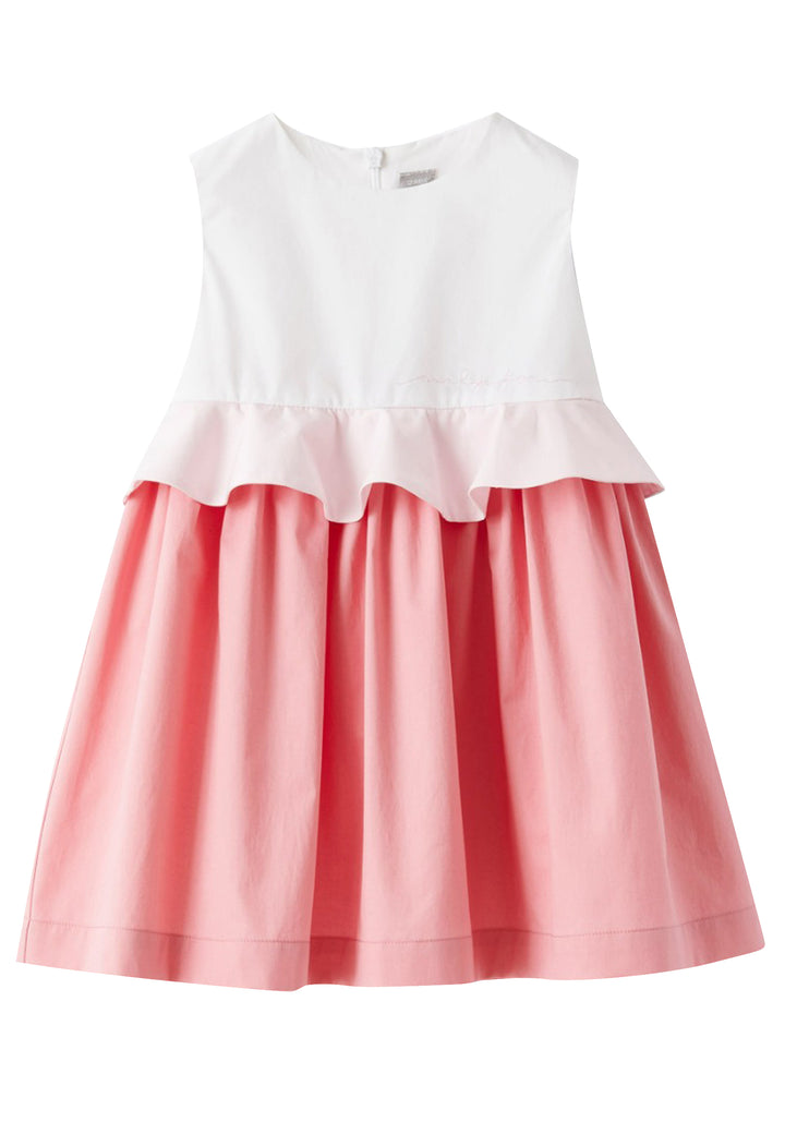 ViaMonte Shop | Il Gufo bambina vestito color block in raso di cotone
