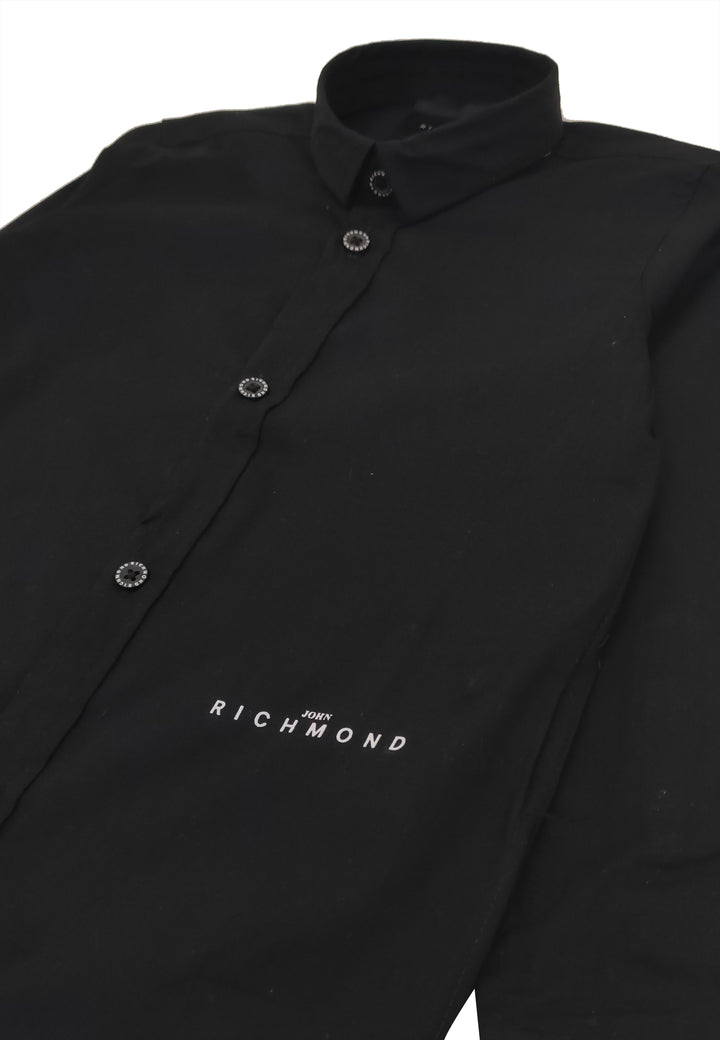 John Richmond camicia bambino nera in cotone