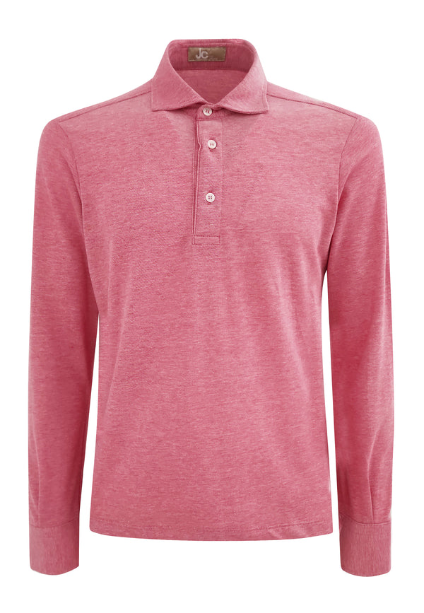 ViaMonte Shop | Just Collection Man polo rosa in jersey