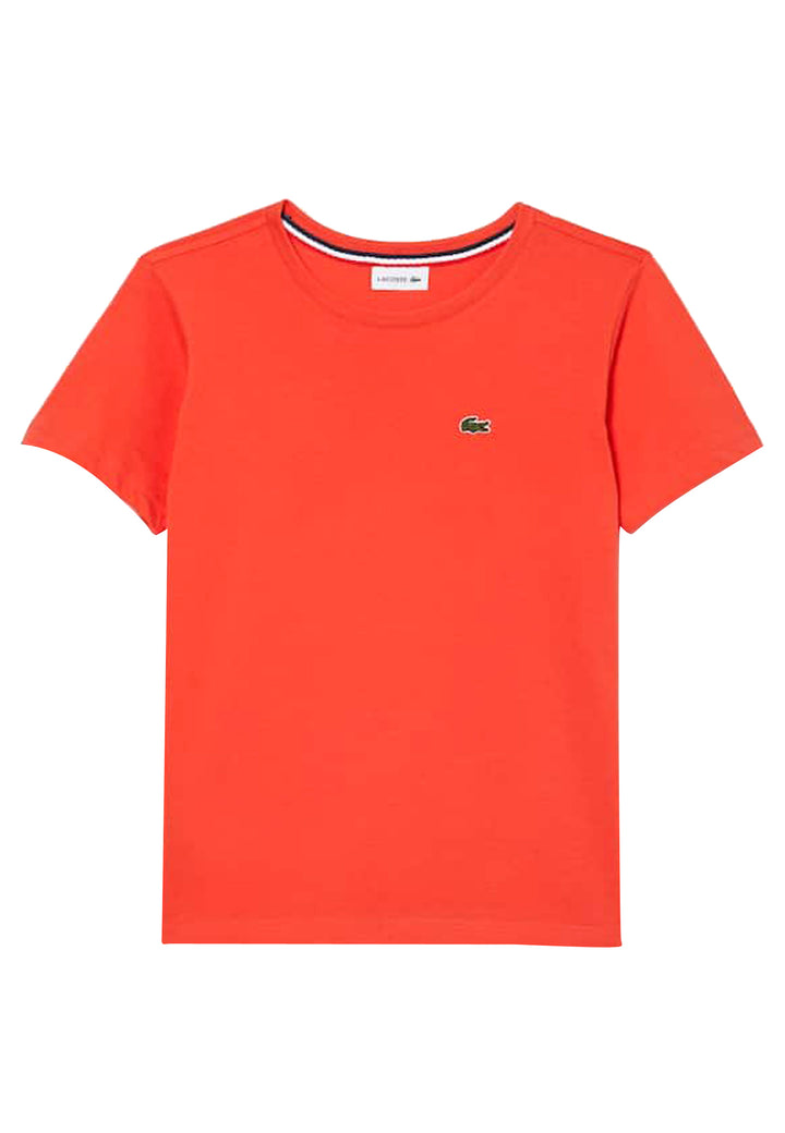 ViaMonte Shop | Lacoste T-Shirt bambino arancione in jersey di cotone