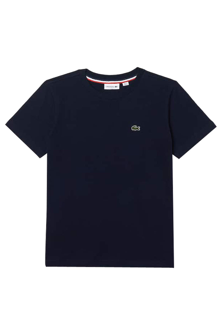 ViaMonte Shop | Lacoste T-Shirt bambino blu in jersey di cotone