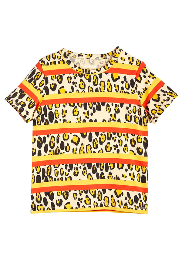 ViaMonte Shop | Mini Rodini neonata t-shirt leopard in cotone biologico