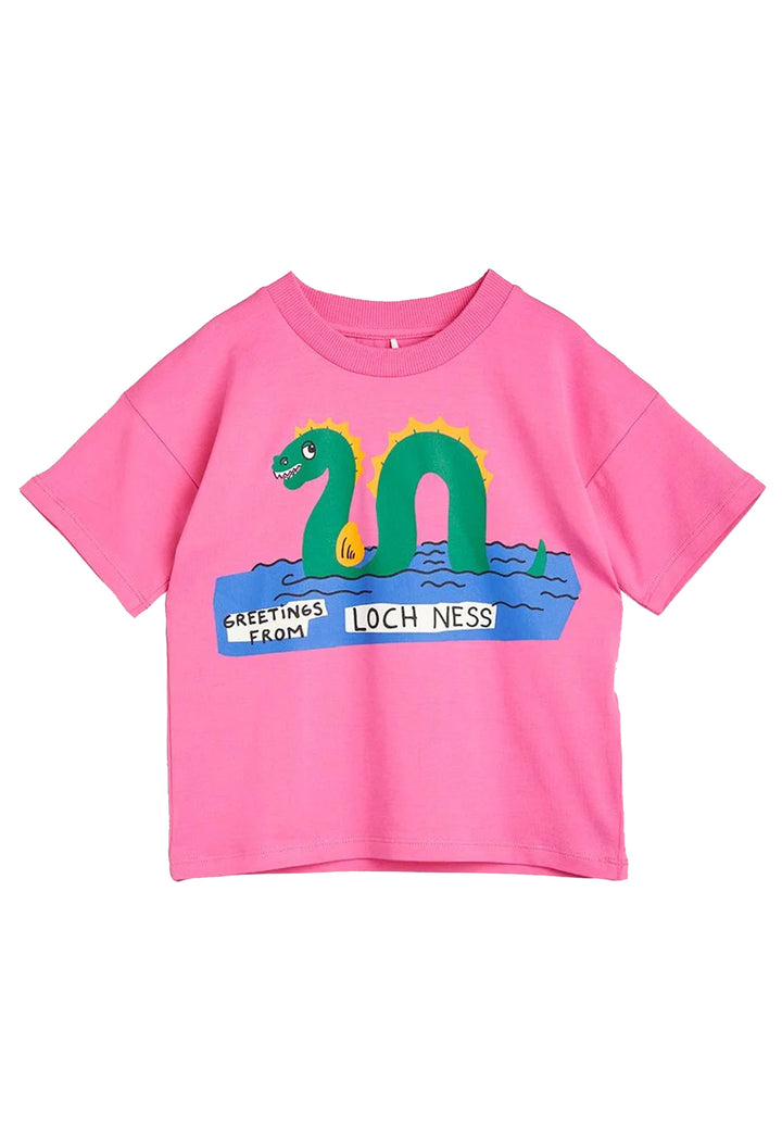 ViaMonte Shop | Mini Rodini bambina t-shirt rosa in cotone biologico