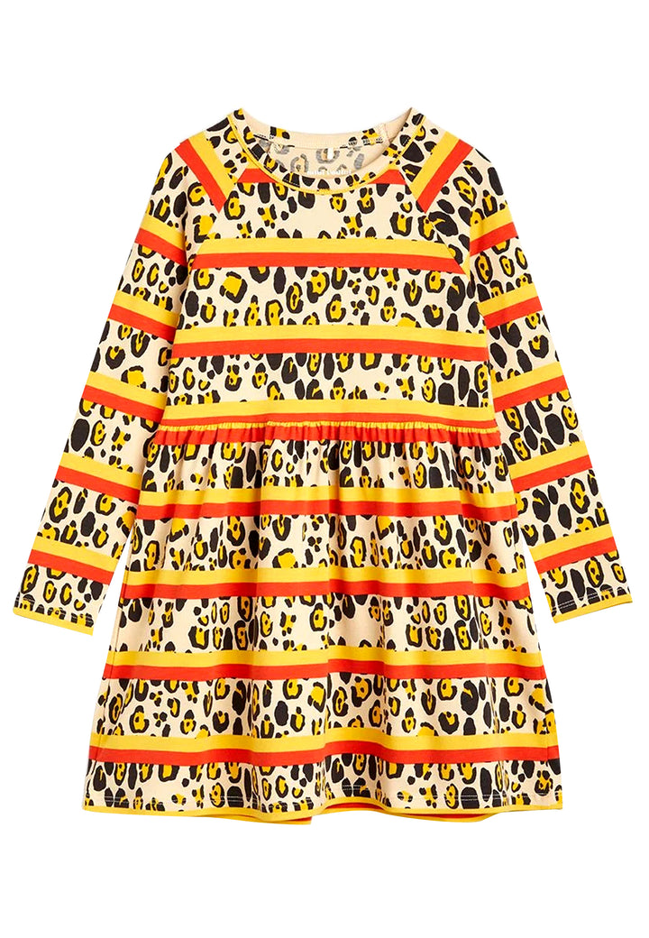 ViaMonte Shop | Mini Rodini vestito bambina leopard in cotone biologico